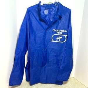 Vintage Historic "Sportsman Park" Race Track Rain Coat XL - Cicero Illinois